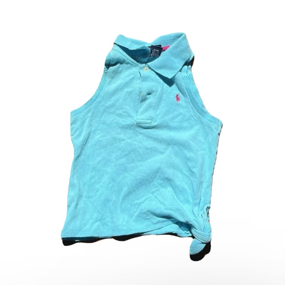 Ralph Lauren Kids VTG Y2K Turquoise Polo Tank